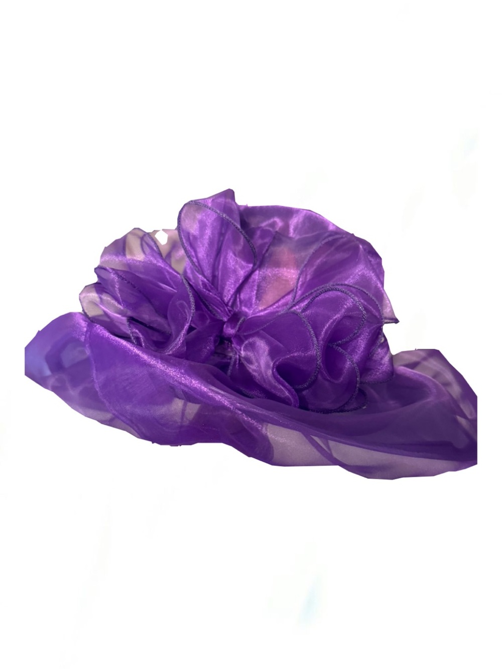 Purple Organza Floral Hair Clip